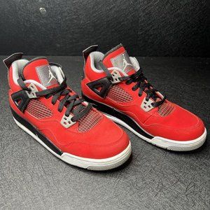 Nike Air Jordan 4 Retro GS Toro Bravo Red Black 408452-603 Youth 6.5 Women 8.5